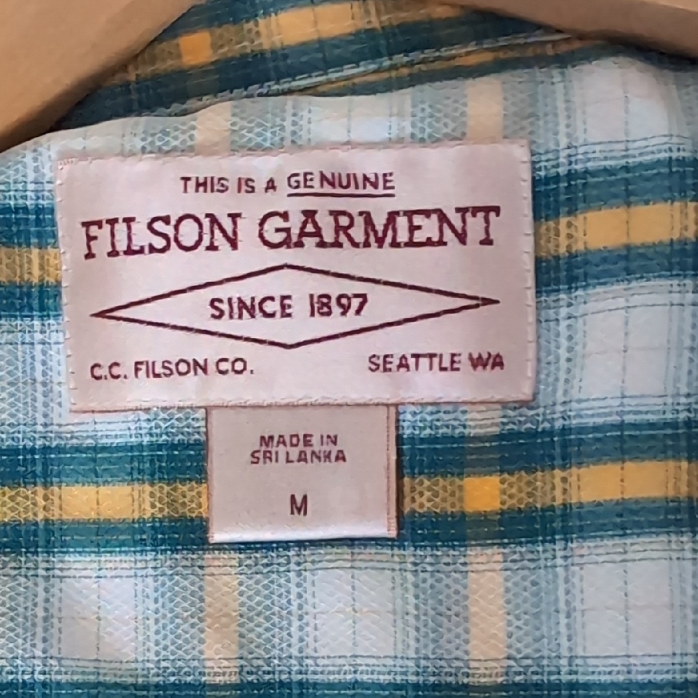 Filson Checkered Shirt - Teal and Yellow